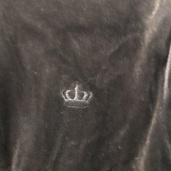 Juicy Couture Track Suit Womens XS Black Velour Sequin Stripe Jacket Pants Set - Picture 4 of 14